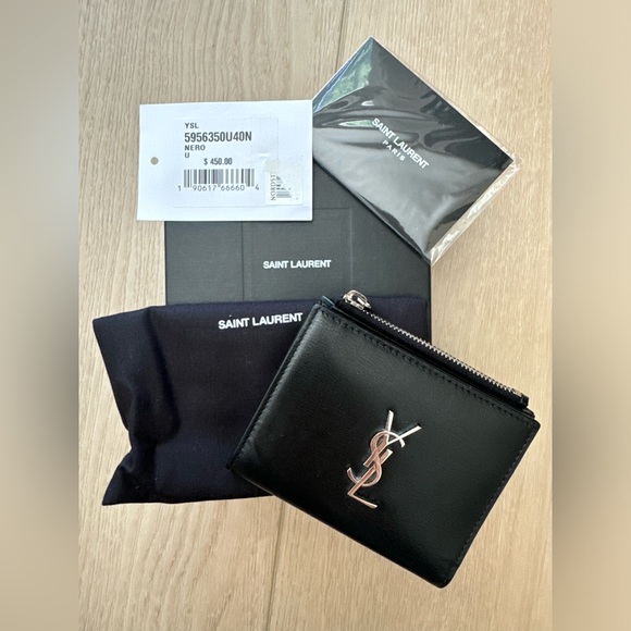 YSL Logo Cassandre bifold wallet - Picture 1 of 4
